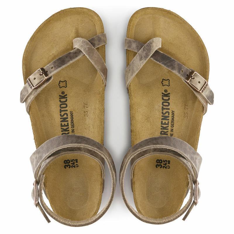 Birkenstock Yara Oiled Læder Sandaler Dame Brune | DK 367PJJ